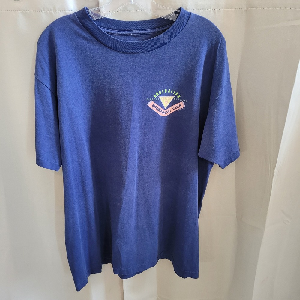 Vtg Guess Mens Shirt XL Australian Boomerang Club 80s 90s Retro Streetwear 21727